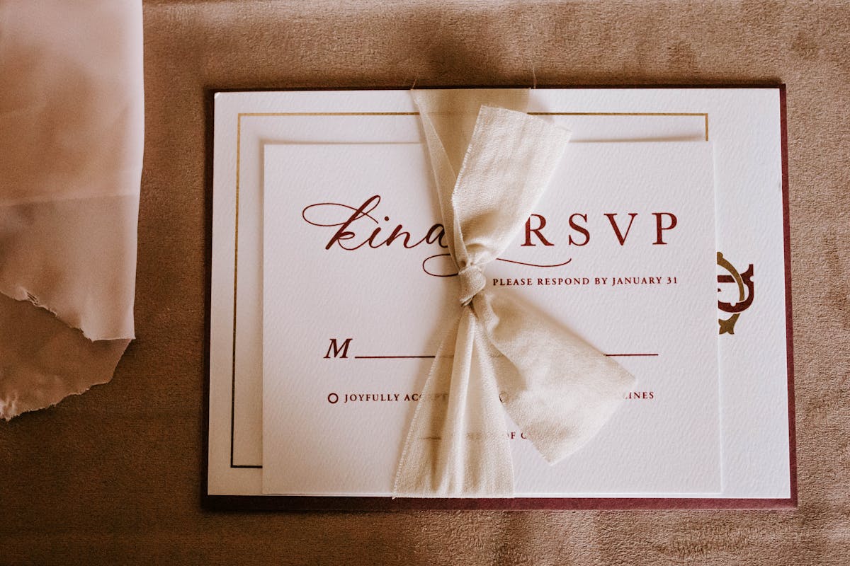 Rose gold wedding theme - wedding invitation
