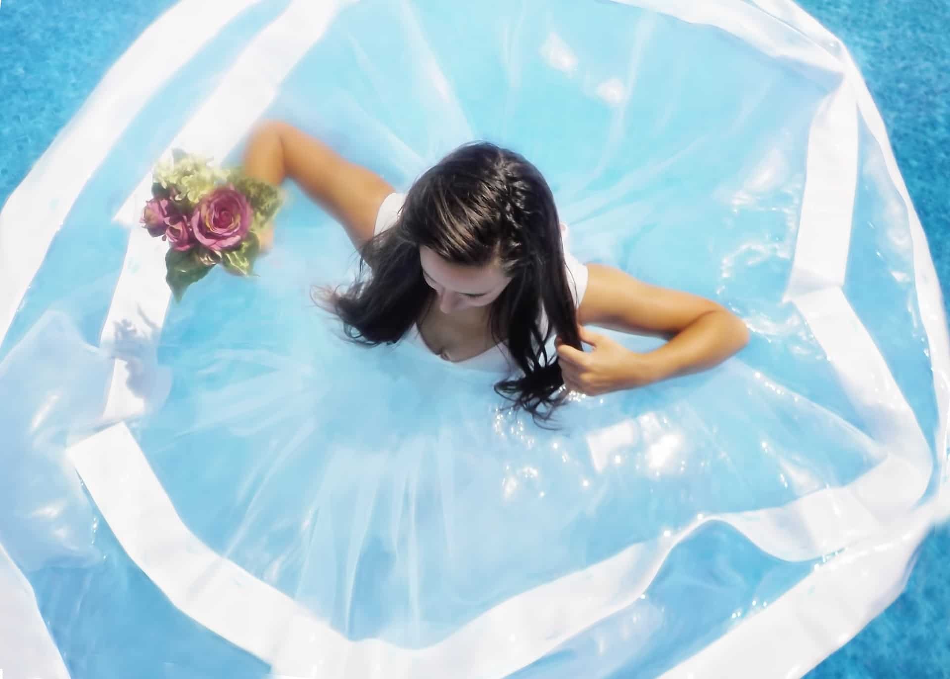 Pisces-wedding-dress-ideas-–-How-to-choose-the-perfect-dress-blue-dress-flowers