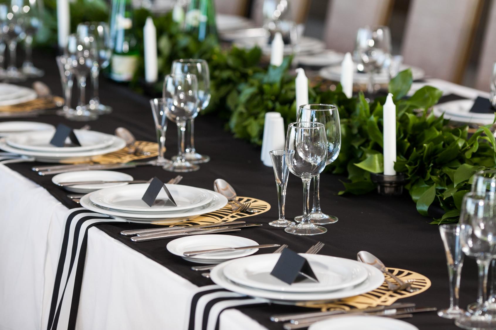 Dark green and black wedding