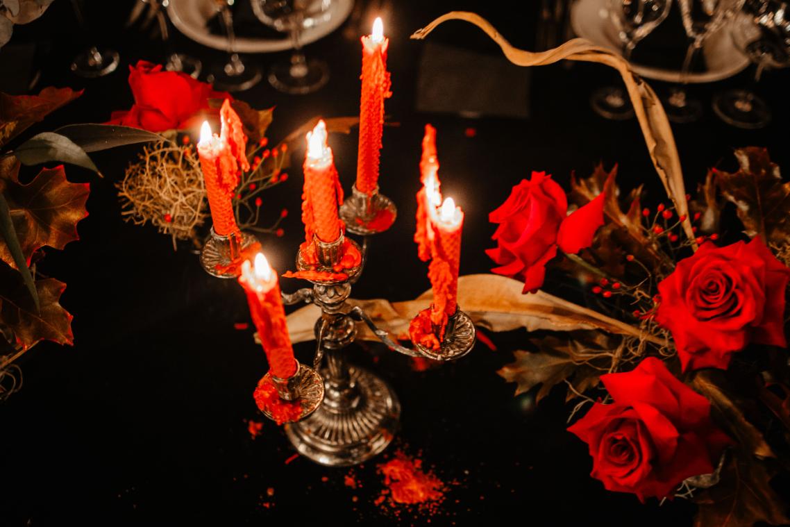 3. Burnt orange wedding decorations - table & general decor  (2)