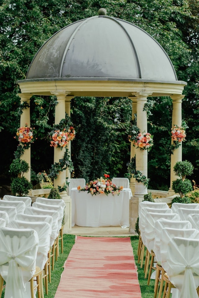 Sunset-wedding-decor-and-setup-aisle-flowers-3