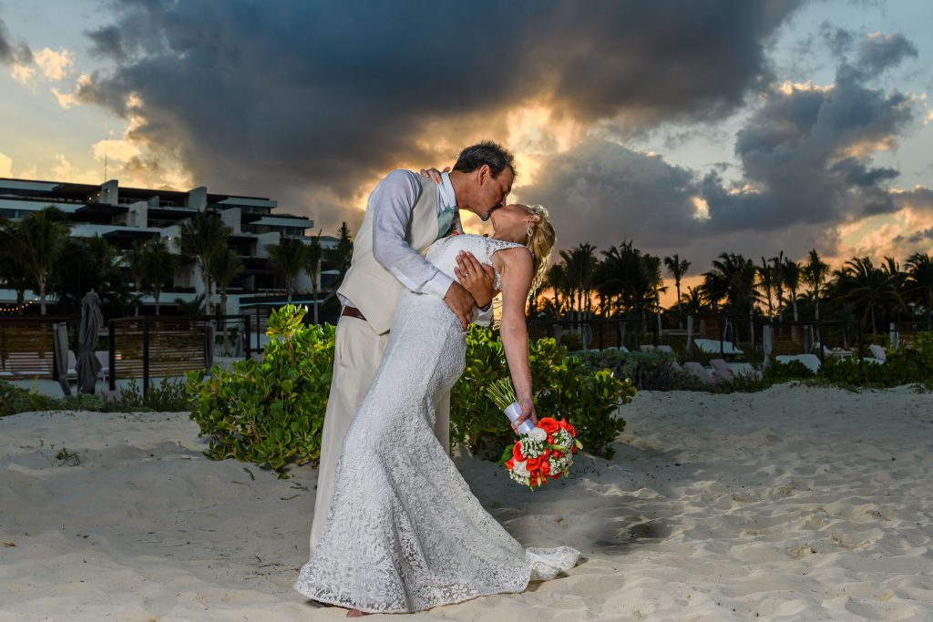 Mexico beach wedding